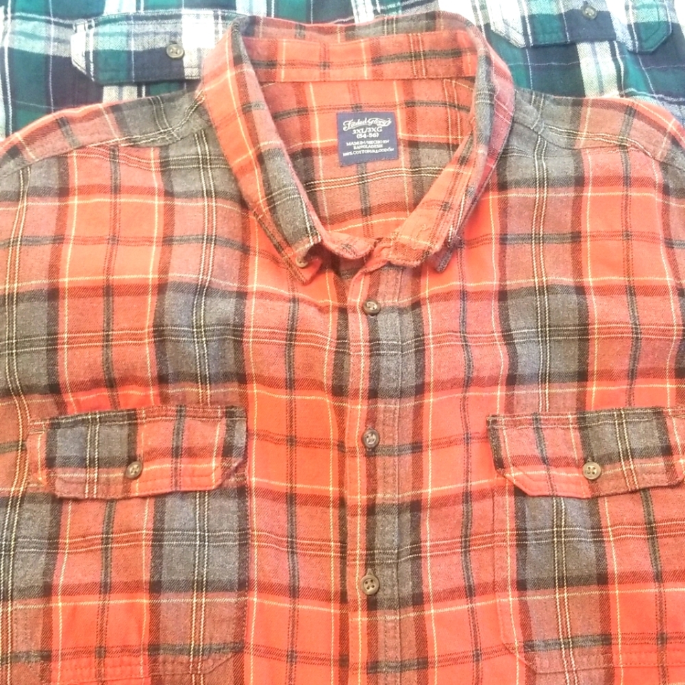 Faded Glory long sleeve, flannel shirts 3XL